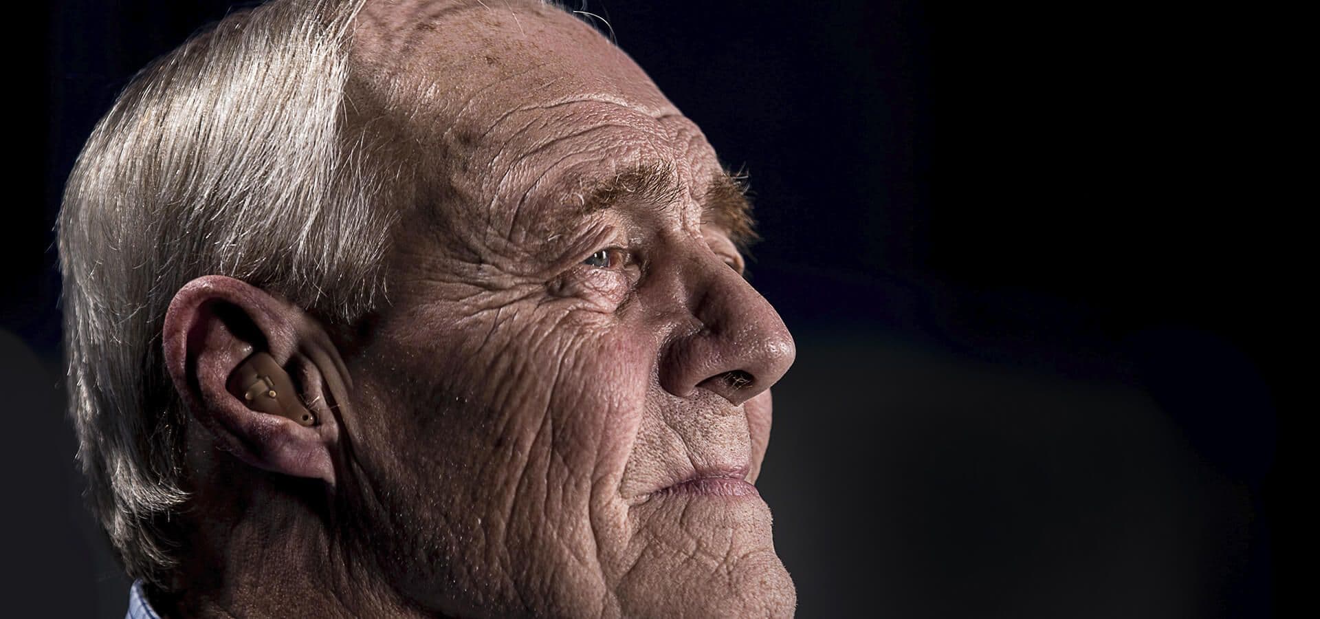 Cara de señor mayor en primer plano